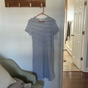 Simply southern black and white striped dress